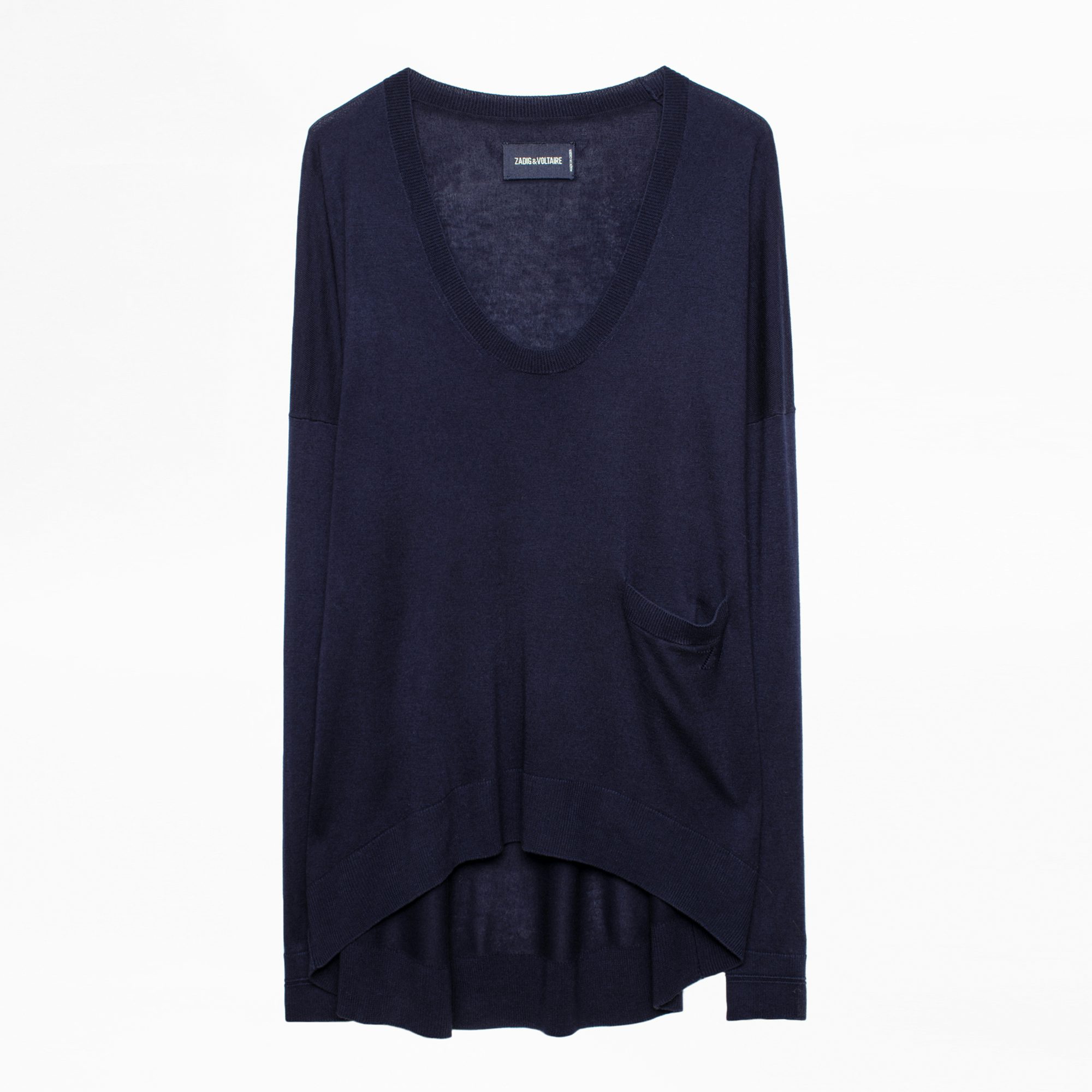 Preppy Silk Sweater - Silk and cashmere sweater